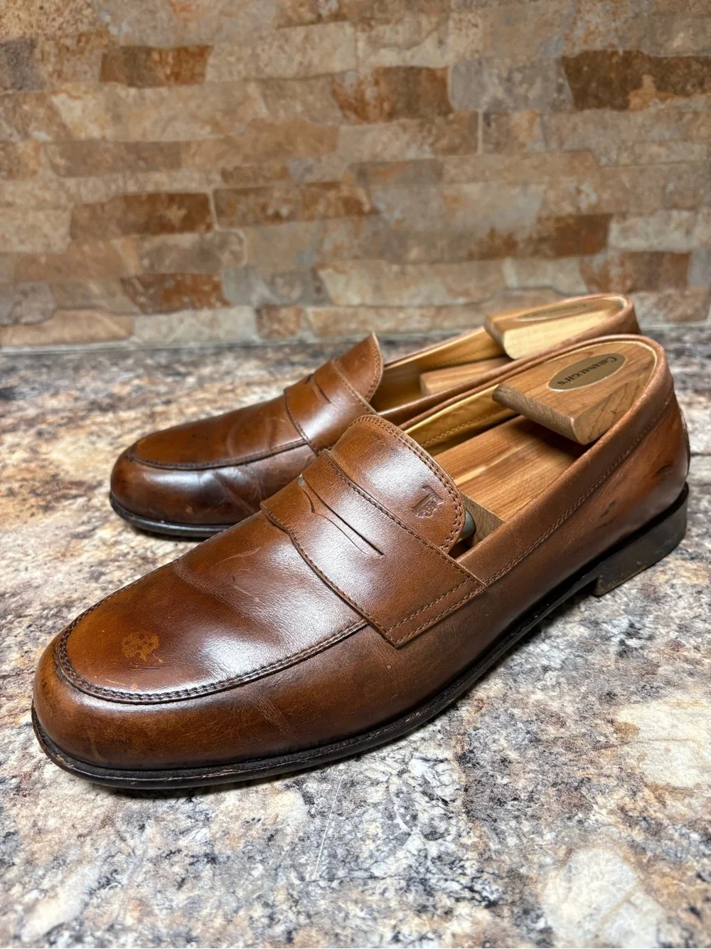 Tods Brown leather Loafers Size 9